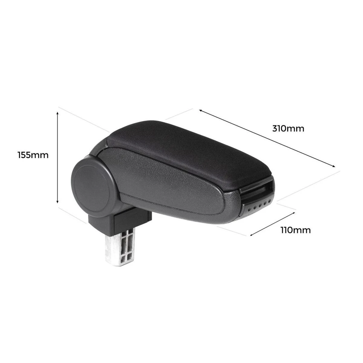 Cargoods Armsteun Geschikt Voor Peugeot 208 2012-2019 - Zwart Stof - Op Maat 6 Cargoods Armsteun Geschikt Voor Peugeot 208 2012-2019 - Zwart Stof - Op Maat - Afbeelding 4