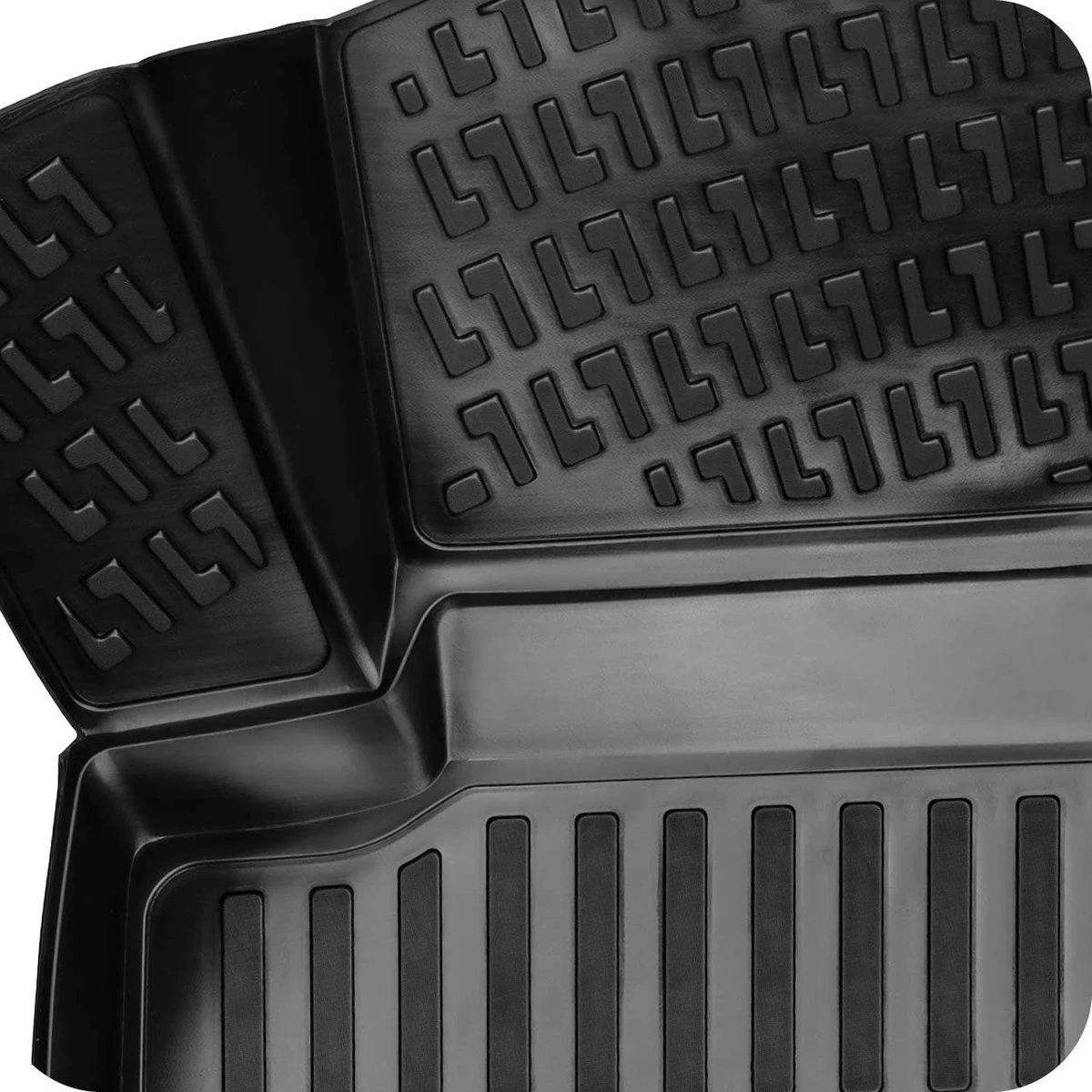 Rizline 3D Rubberen Matten Automatten Vloermatten Compatibel Met Tesla Model X 2015-Heden Precies Premium 3D Originele Pasvorm-rubberen Zwart (valentijn Cadeautje Voor Haar En Hem - Vrouw En Man) 7 Rizline 3D Rubberen Matten Automatten Vloermatten Compatibel Met Tesla Model X 2015-Heden Precies Premium 3D Originele Pasvorm-rubberen Zwart (valentijn Cadeautje Voor Haar En Hem - Vrouw En Man) - Afbeelding 5