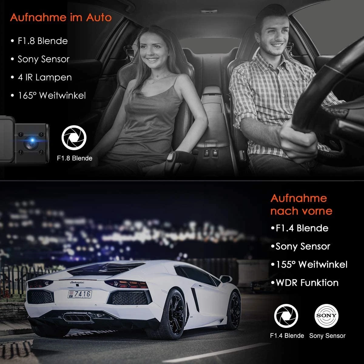 VANTRUE N2S 4K GPS Dashcam Dual Lens Camera 1440P+1440P Infrared Cut Night Vision, Car Camera For Front Or Rear, 24 Hour Parking Monitoring, 3840 X 2160P Front, 2 Inch 320° Super Capacitor With G Sensor, Max. 256 GB 8 VANTRUE N2S 4K GPS Dashcam Dual Lens Camera 1440P+1440P Infrared Cut Night Vision, Car Camera For Front Or Rear, 24 Hour Parking Monitoring, 3840 X 2160P Front, 2 Inch 320° Super Capacitor With G Sensor, Max. 256 GB - Afbeelding 6