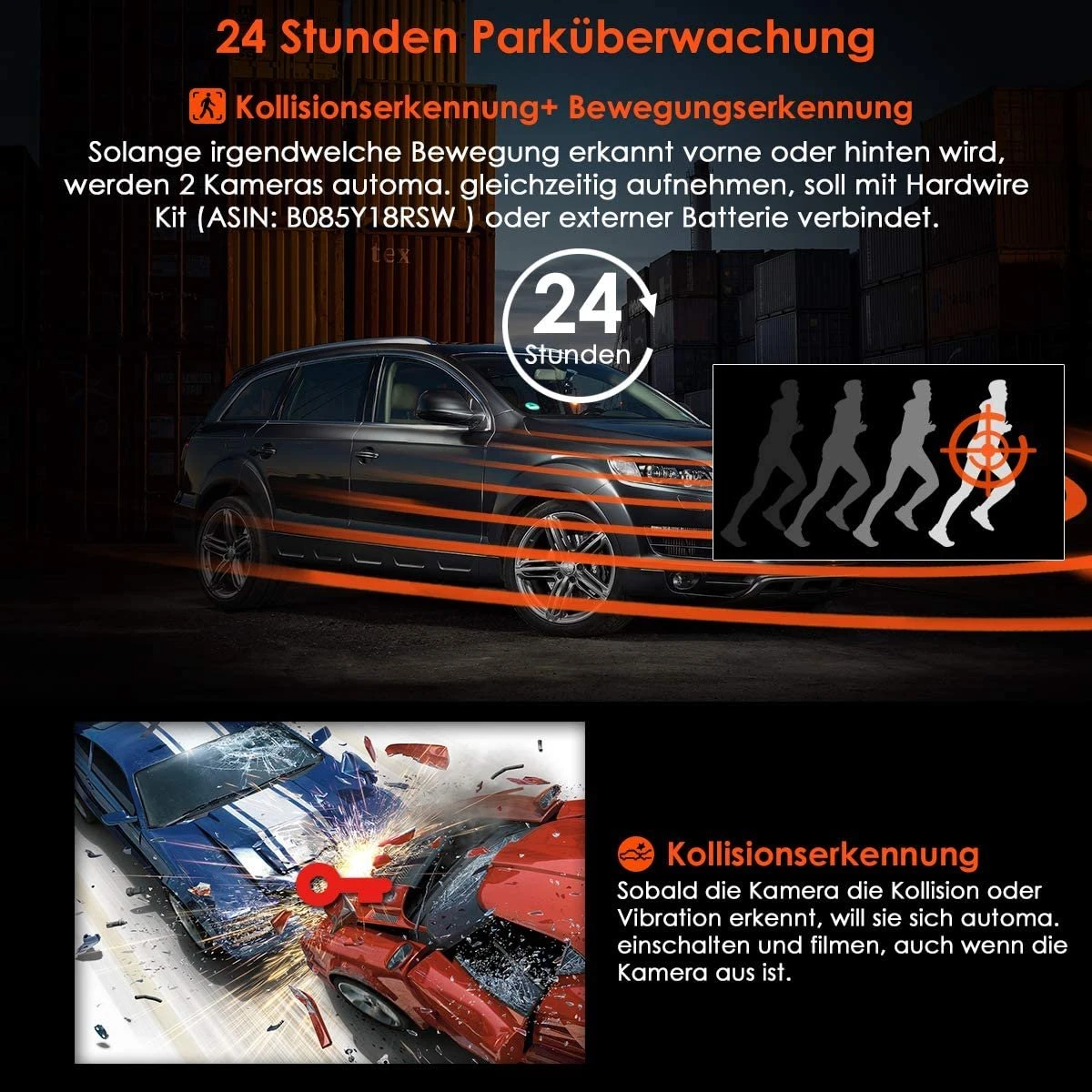 VANTRUE N2S 4K GPS Dashcam Dual Lens Camera 1440P+1440P Infrared Cut Night Vision, Car Camera For Front Or Rear, 24 Hour Parking Monitoring, 3840 X 2160P Front, 2 Inch 320° Super Capacitor With G Sensor, Max. 256 GB 10 VANTRUE N2S 4K GPS Dashcam Dual Lens Camera 1440P+1440P Infrared Cut Night Vision, Car Camera For Front Or Rear, 24 Hour Parking Monitoring, 3840 X 2160P Front, 2 Inch 320° Super Capacitor With G Sensor, Max. 256 GB - Afbeelding 8