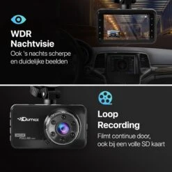 Qumax Dashcam Voor Auto – Voor En Achter Camera – Full HD – Parkeerstand Met Ingebouwde G-sensor – IPS-display - 170° Wijdhoeklens - Nachtvisie -Auto-Onderdelenwinkel 1200x1200 792