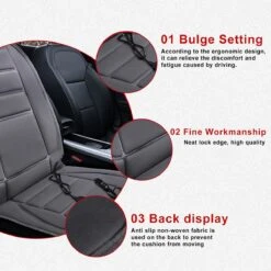 Autostoel Verwarmingskussen - 12V Auto Verwarming Zitkussen Rugkussen - 12 Volt Kussen Rug - Stoelverwarming Autostoelkussen - Zwart - Bavepa -Auto-Onderdelenwinkel 1200x1200 817