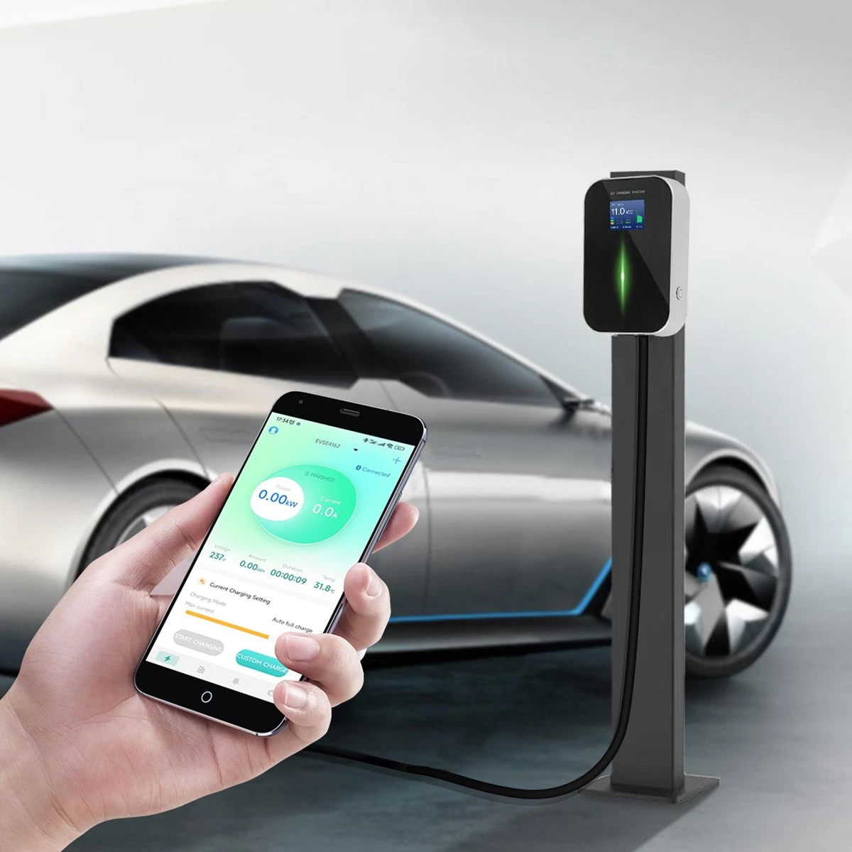 BESEN 11 Kw Wallbox EV Charger | Fase 3 - 16A | 6 Meter Laadkabel Type 2 | Smartcharge Laadpaal | APP - Bluetooth - IOS - Android 4 BESEN 11 Kw Wallbox EV Charger | Fase 3 - 16A | 6 Meter Laadkabel Type 2 | Smartcharge Laadpaal | APP - Bluetooth - IOS - Android - Afbeelding 2