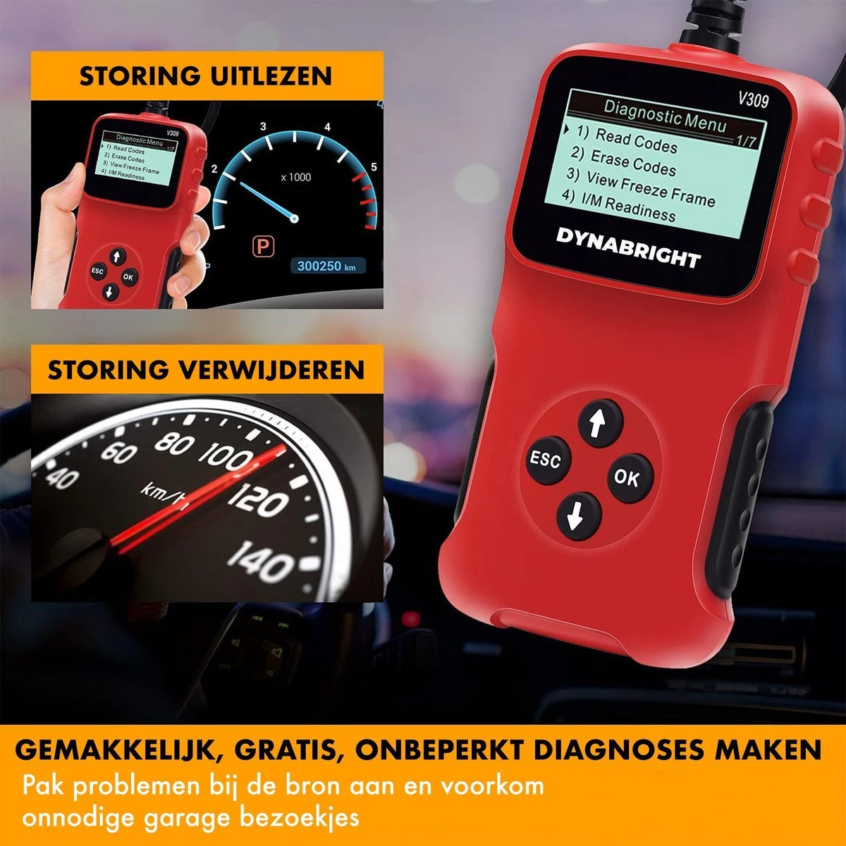 DynaBright - OBD2 Scanner Voor Auto - Uitleesapparatuur Auto - Storing Zoeken - Diagnosecomputer - OBD2 - Uitleesapparatuur - OBD 5 DynaBright - OBD2 Scanner Voor Auto - Uitleesapparatuur Auto - Storing Zoeken - Diagnosecomputer - OBD2 - Uitleesapparatuur - OBD - Afbeelding 4