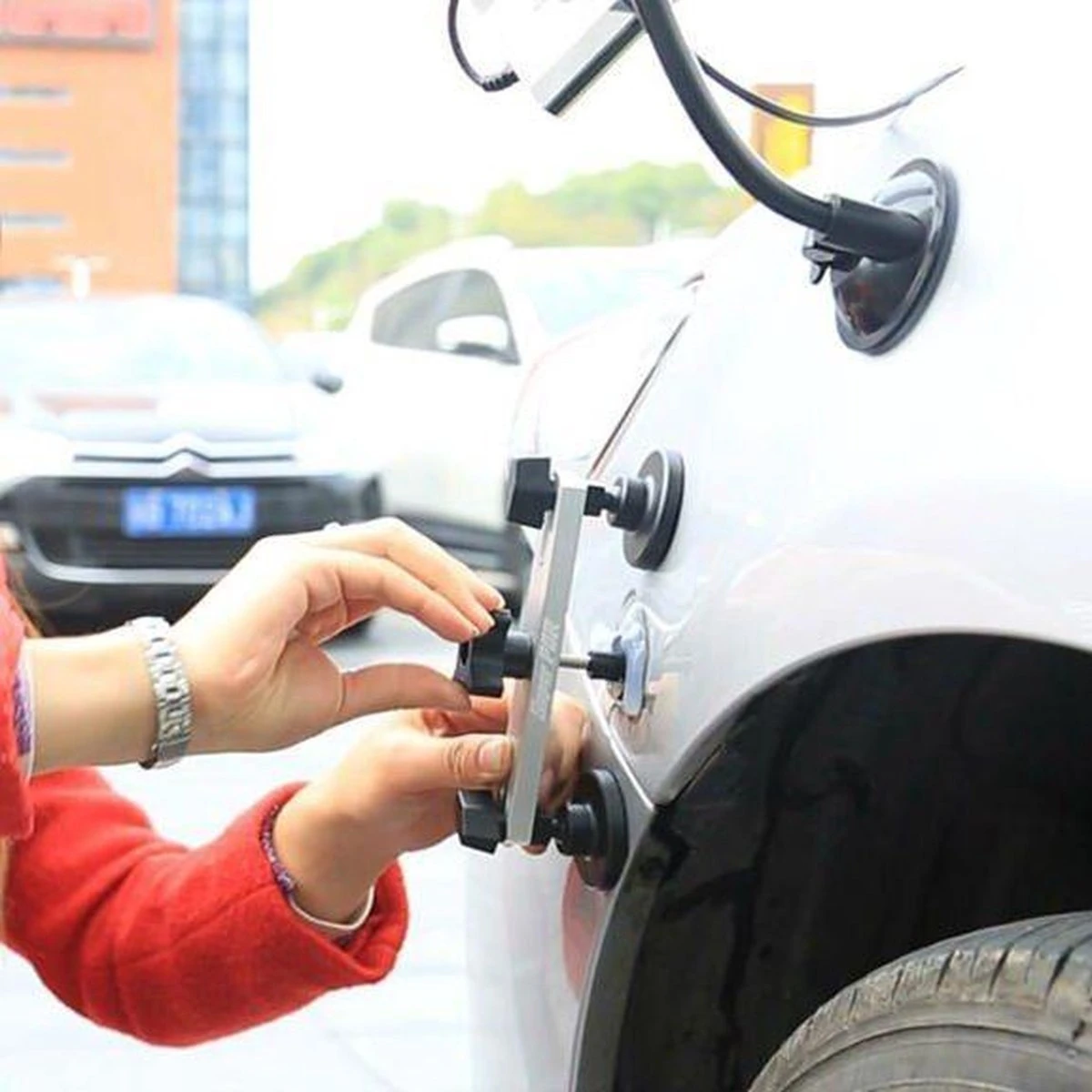 A&K Auto Repair Uitdeukset - Uitdeukgereedschap - Deukentrekker - Uitdeuken Auto Deuken 10 A&K Auto Repair Uitdeukset - Uitdeukgereedschap - Deukentrekker - Uitdeuken Auto Deuken - Afbeelding 8