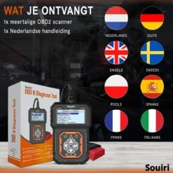 Souiri OBD 2 Auto Scanner - Auto Reader – Uitleesapparatuur – Auto Accessoires – Nederlandse Handleiding -Auto-Onderdelenwinkel 1200x1200 960