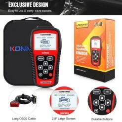 Merkloos Konnwei KW808 OBD 2 Auto Scanner - OBD2 Automotive Diagnostic Scanner Tool - Motor Fault Code Reader OBD II - OBDII Gereedschap Voor Auto - Fout Code Lezen - Diagnose En Resetten -Auto-Onderdelenwinkel 1200x1200 973