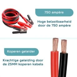 ForDig Startkabels 25 Mm2 / 3.5M / 750A - Incl. Opbergtas - Geschikt Voor Auto / Bus / Tractor / Vrachtwagen / Boot - Start Kabels Met Geïsoleerde Handgrepen - Starthulp Kabel 12 ForDig Startkabels 25 Mm2 / 3.5M / 750A - Incl. Opbergtas - Geschikt Voor Auto / Bus / Tractor / Vrachtwagen / Boot - Start Kabels Met Geïsoleerde Handgrepen - Starthulp Kabel -Auto-Onderdelenwinkel 1200x1200 983