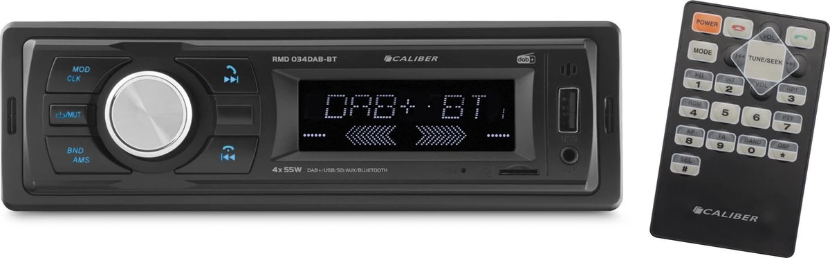 Caliber Autoradio Met Bluetooth, USB, DAB+ En FM Radio 1 DIN 4 X 55 Watt Vermogen Ingebouwde Microfoon (RMD034DAB-BT) 6 Caliber Autoradio Met Bluetooth, USB, DAB+ En FM Radio 1 DIN 4 X 55 Watt Vermogen Ingebouwde Microfoon (RMD034DAB-BT) - Afbeelding 4