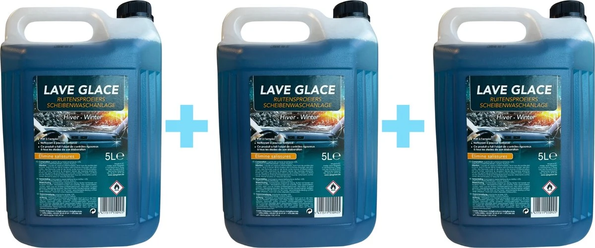 Winter Ruitensproeiervloeistof - Voordeelverpakking 3x 5L 3 Winter Ruitensproeiervloeistof - Voordeelverpakking 3x 5L