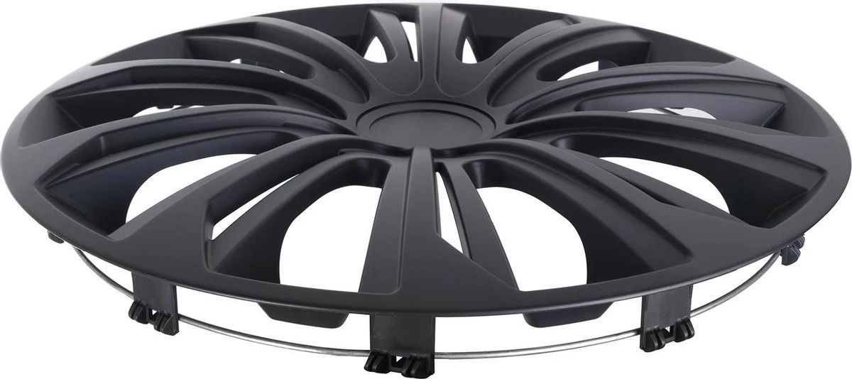 NRM Set Van 4 Stuk Wieldoppen 14 "STRONG Kleur - Zwart 6 NRM Set Van 4 Stuk Wieldoppen 14 "STRONG Kleur - Zwart - Afbeelding 4