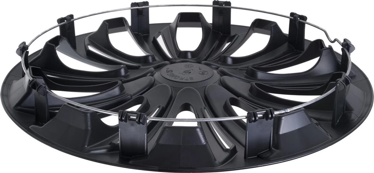 NRM Set Van 4 Stuk Wieldoppen 14 "STRONG Kleur - Zwart 4 NRM Set Van 4 Stuk Wieldoppen 14 "STRONG Kleur - Zwart - Afbeelding 2