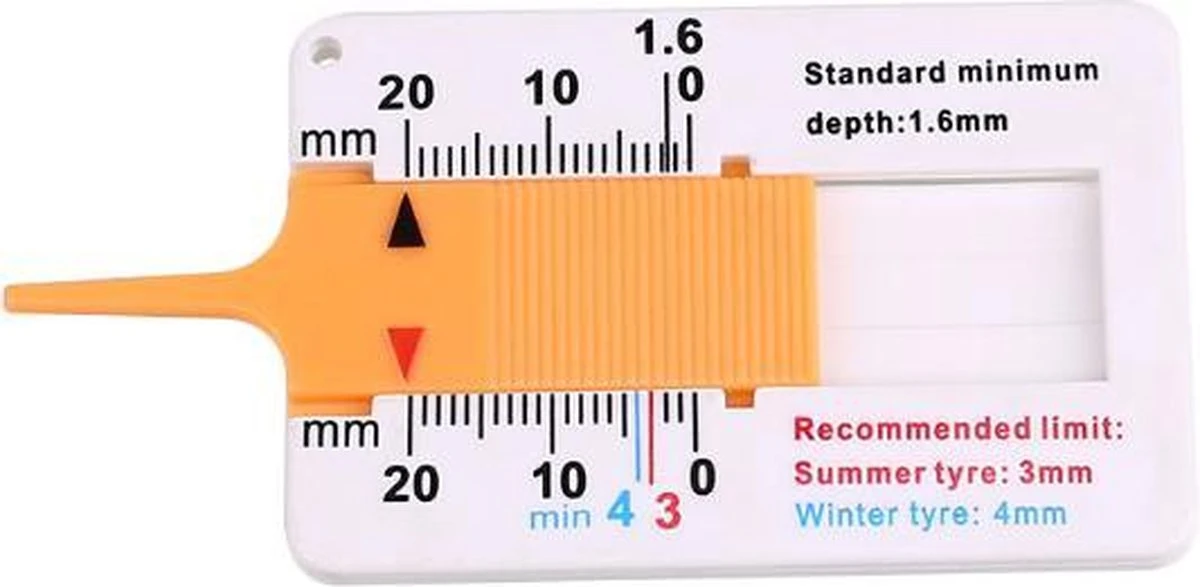 Merkloos Professionele Bandenprofielmeter - Dieptemeter - Diktemeter - Bandprofiel Meter - Wit - Bandenprofiel Meter - Universeel 4 Merkloos Professionele Bandenprofielmeter - Dieptemeter - Diktemeter - Bandprofiel Meter - Wit - Bandenprofiel Meter - Universeel - Afbeelding 2
