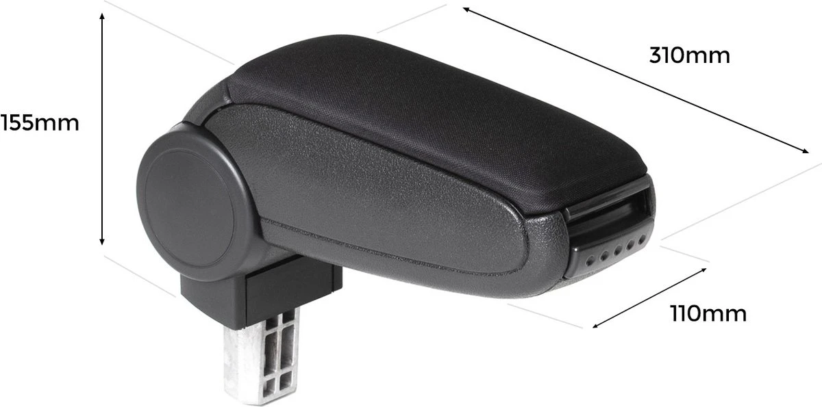 Cargoods Armsteun Geschikt Voor Hyundai I10 Met Bouwjaar 11/2013-2019 (2e Generatie) - Zwart Stof - Op Maat 8 Cargoods Armsteun Geschikt Voor Hyundai I10 Met Bouwjaar 11/2013-2019 (2e Generatie) - Zwart Stof - Op Maat - Afbeelding 6