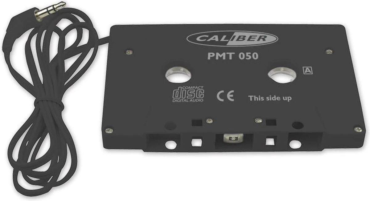 Caliber Cassette Adapter Met 3,5mm Jack Plug Zwart (PMT050) 3 Caliber Cassette Adapter Met 3,5mm Jack Plug Zwart (PMT050)