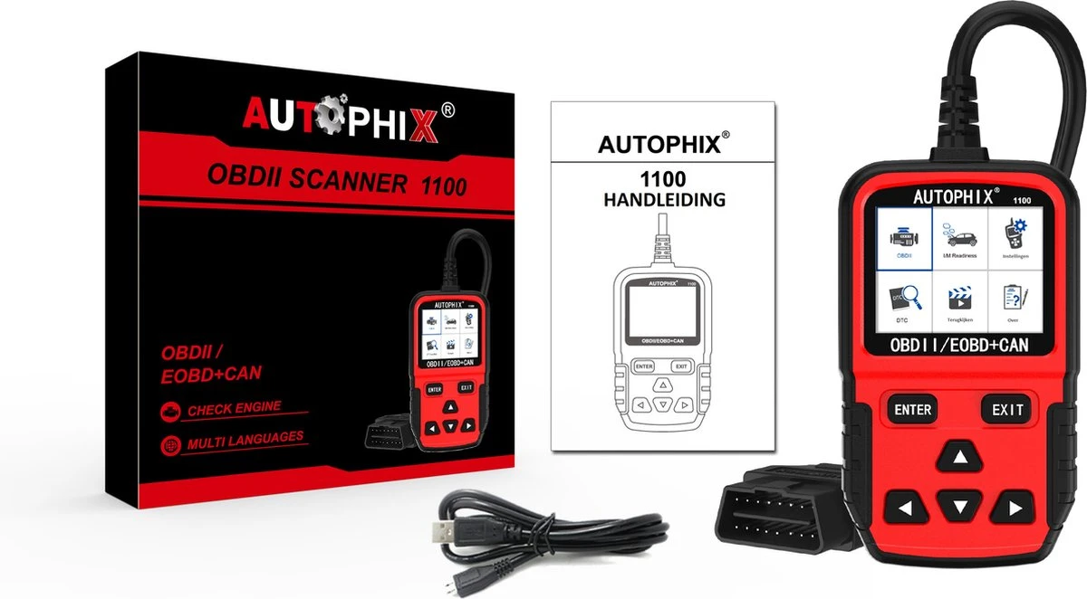 OBD2 + EOBD + Canbus Diagnose Computer - Uitleesapparaat Autophix® OM1100 - Storing Wissen - Live Data Weergave - Nederlandstalig Met 5 Jaar Garantie! 7 OBD2 + EOBD + Canbus Diagnose Computer - Uitleesapparaat Autophix® OM1100 - Storing Wissen - Live Data Weergave - Nederlandstalig Met 5 Jaar Garantie! - Afbeelding 5