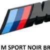 Merkloos M Logo Badge Embleem Kofferbak Logo M Sport 7.3cm Sticker M Alle Modellen Glans Zwart