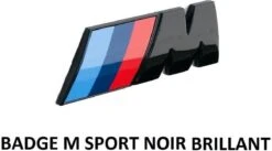 Merkloos M Logo Badge Embleem Kofferbak Logo M Sport 7.3cm Sticker M Alle Modellen Glans Zwart