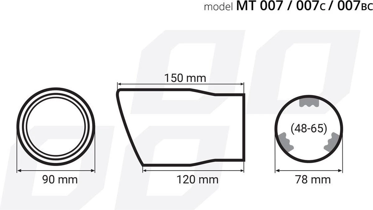 RVS Uitlaat Sierstuk - MT 007 6 RVS Uitlaat Sierstuk - MT 007 - Afbeelding 4