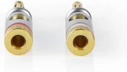 Nedis Banaanstekker - Recht - Male - Verguld - Schroef - Diameter Kabelinvoer: 7.0 Mm - Zink Legering - Zilver - 2 Stuks - Doos -Auto-Onderdelenwinkel 1200x683 1