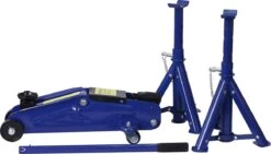 XPOtool Autokrik + 2 Bokken Tot 2 Ton; Complete Set Met Krik Tot 2000 Kg Hefkracht En 2 Parkeersteunen Voor Auto's, Busjes Ed. - Multistrobe