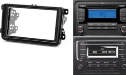 Merkloos 2 Din Autoradio Frame / Paneel Voor Volkswagen Golf 5, Golf 6, Polo 6R, Passat, Caddy, Tra