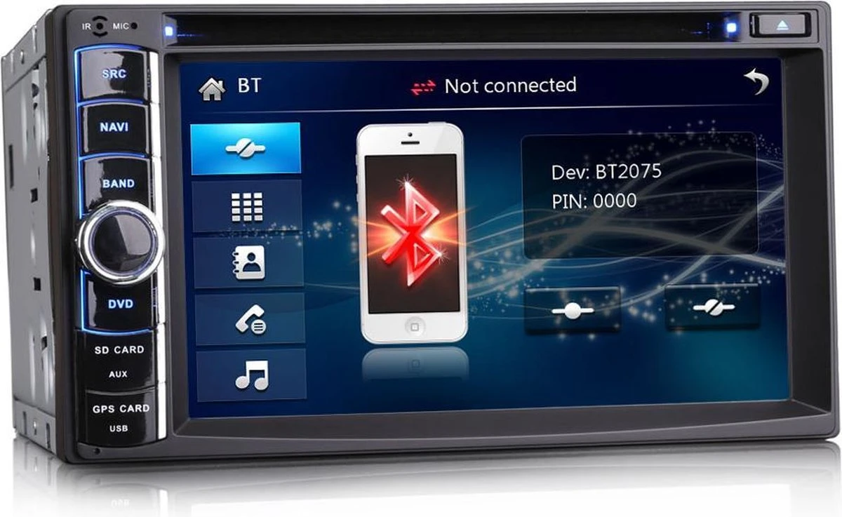 2-DIN Autoradio | 6.2 Inch HD Scherm | Dubbel Din | Bluetooth | EU Navigatie | Handsfree Bellen 5 2-DIN Autoradio | 6.2 Inch HD Scherm | Dubbel Din | Bluetooth | EU Navigatie | Handsfree Bellen - Afbeelding 3