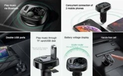 Baseus Baseus Bluetooth Muziek FM Transmitter En Dubbele USB Poort Autolader 33 Baseus Baseus Bluetooth Muziek FM Transmitter En Dubbele USB Poort Autolader -Auto-Onderdelenwinkel 1200x742 5