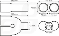 Universeel RVS Uitlaat Sierstuk Eindstuk - 2x74mm - MT 008 -Auto-Onderdelenwinkel 1200x744 4