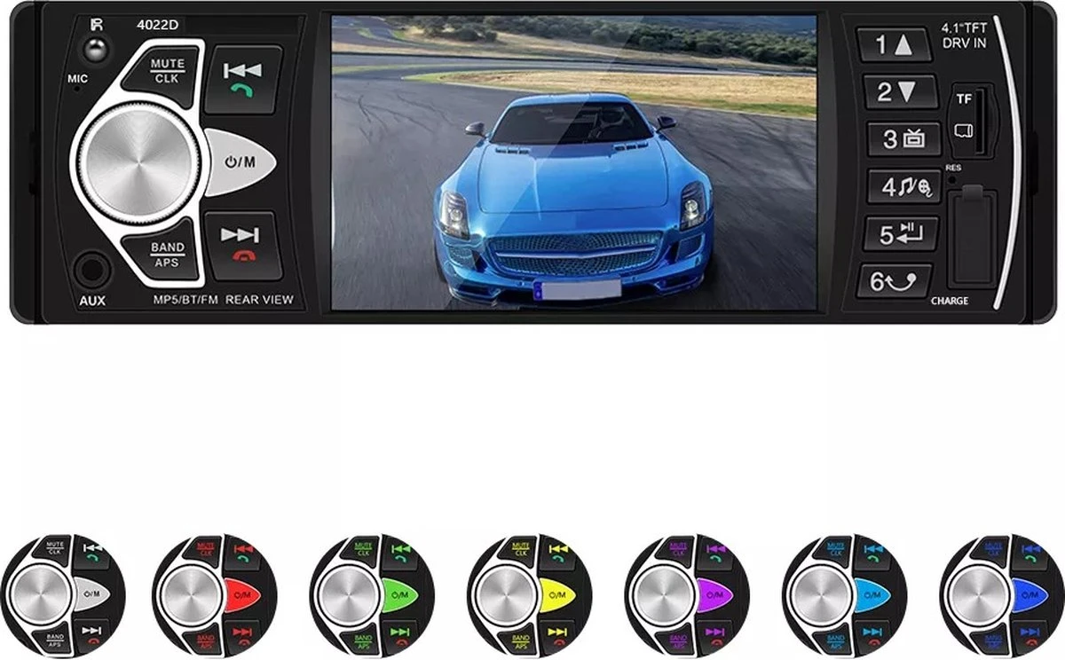 Enkel Din Autoradio Met 4 INCH Scherm En Camera | Bluetooth & USB 4 Enkel Din Autoradio Met 4 INCH Scherm En Camera | Bluetooth & USB - Afbeelding 2