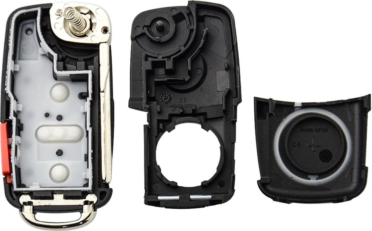 Volkswagen VW 3-knops Nieuw Model / 3 Knoppen Klapsleutel Behuizing / Sleutelbehuizing / Sleutel Behuizing | Autosleutelbehuizing | Sleutel Reparatie | Nieuwe Sleutel Volkswagen 4 Volkswagen VW 3-knops Nieuw Model / 3 Knoppen Klapsleutel Behuizing / Sleutelbehuizing / Sleutel Behuizing | Autosleutelbehuizing | Sleutel Reparatie | Nieuwe Sleutel Volkswagen - Afbeelding 2