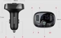 Baseus Baseus Bluetooth Muziek FM Transmitter En Dubbele USB Poort Autolader 23 Baseus Baseus Bluetooth Muziek FM Transmitter En Dubbele USB Poort Autolader -Auto-Onderdelenwinkel 1200x752 3
