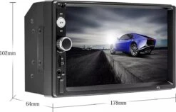 TechU™ Autoradio AT3 – 2 Din 7 Inch Touchscreen Monitor – Incl. Achteruitrijcamera – Bluetooth – Handsfree Bellen – FM Radio – USB – AUX – SD – Incl. Afstandsbediening En Stuurwielbediening -Auto-Onderdelenwinkel 1200x768 3