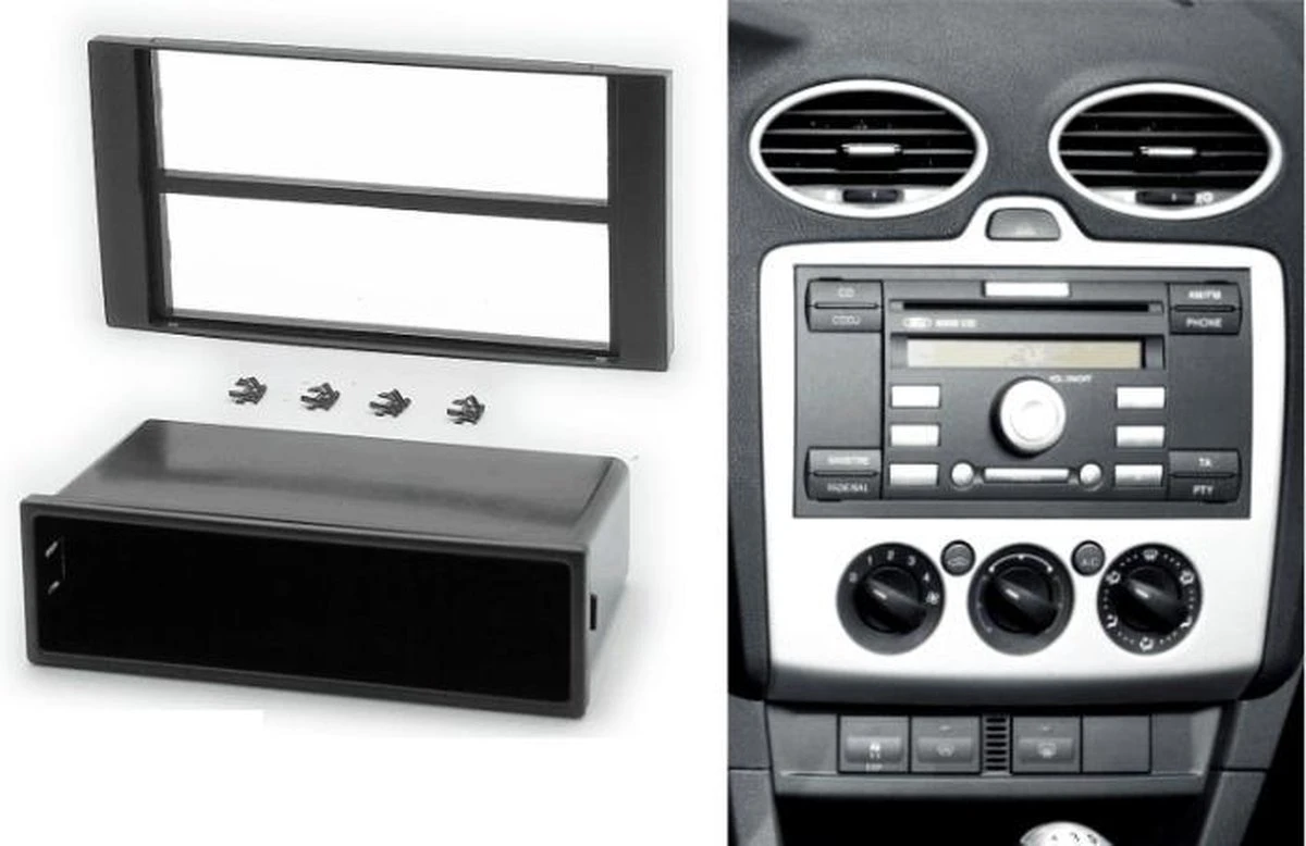Merkloos 1-DIN FORD Focus II, C-Max 2005-2011; S-Max, Fusion, Transit 2006-2011; Fiesta, Galaxy 2006-2008; Kuga 2008-2012 W/pocket Frame Audiovolt 10-001 3 Merkloos 1-DIN FORD Focus II, C-Max 2005-2011; S-Max, Fusion, Transit 2006-2011; Fiesta, Galaxy 2006-2008; Kuga 2008-2012 W/pocket Frame Audiovolt 10-001