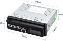 TechU™ Autoradio T142 – Met Uitklapbaar Scherm, Afstandsbediening & Achteruitrijcamera – 1 Din – 7 Inch Touchscreen – FM Radio – Bluetooth – USB – AUX – TF Card – Handsfree Bellen -Auto-Onderdelenwinkel 1200x780 3