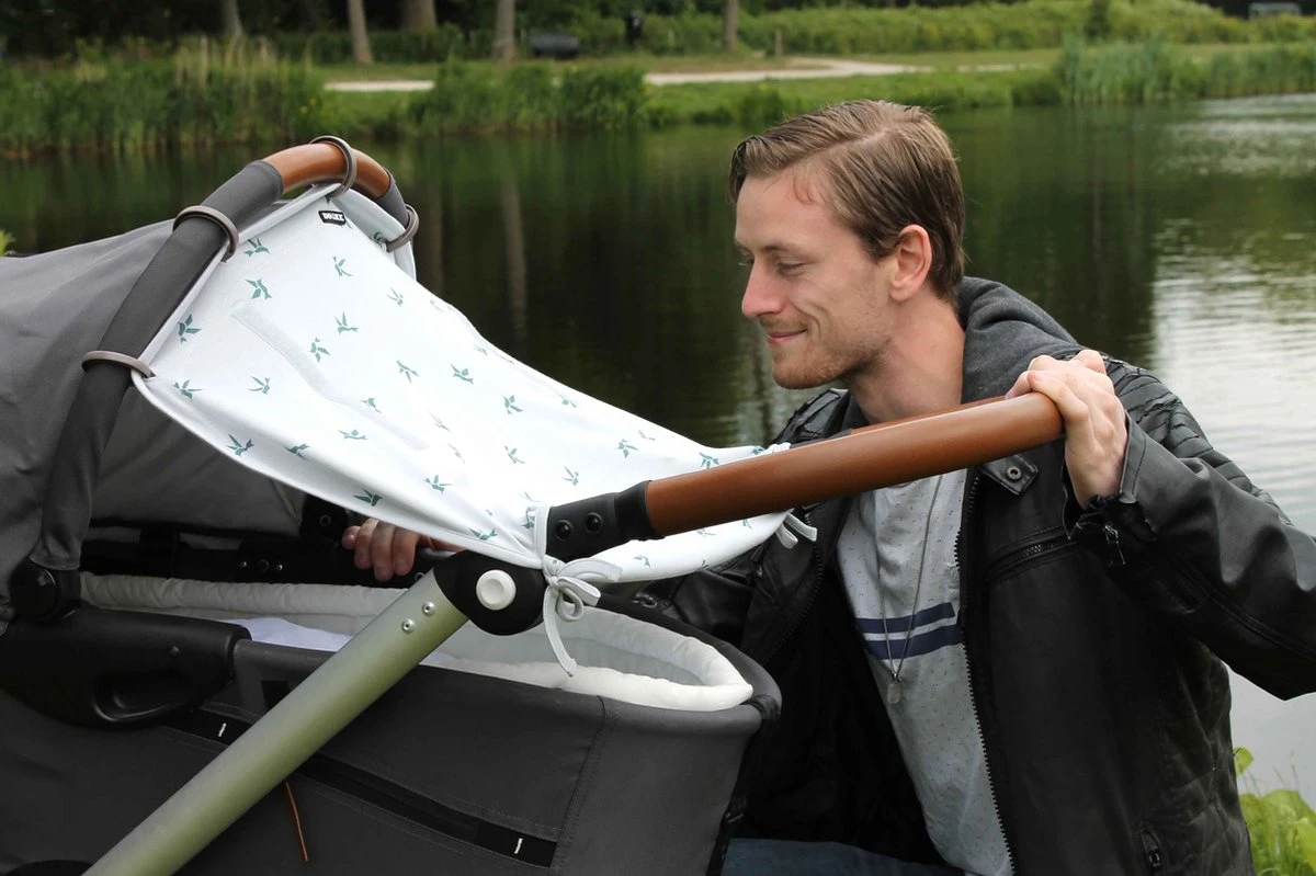 Dooky Universal Cover Zonnescherm Kinderwagen - Origami Swallow Grey Jade 7 Dooky Universal Cover Zonnescherm Kinderwagen - Origami Swallow Grey Jade - Afbeelding 5