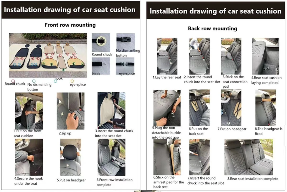 ELUTO Autostoelhoezen - Complete Set Van 5 Stoelen - Universeel - Zwart En Rood 15 ELUTO Autostoelhoezen - Complete Set Van 5 Stoelen - Universeel - Zwart En Rood - Afbeelding 13