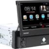 TechU™ Autoradio Met Klapscherm T97 Touchscreen – 1 Din Met Afstandsbediening – 7 Inch Kleuren Display – Bluetooth & WiFi – AUX – USB – SD – FM Radio – Navigatie – Handsfree Bellen