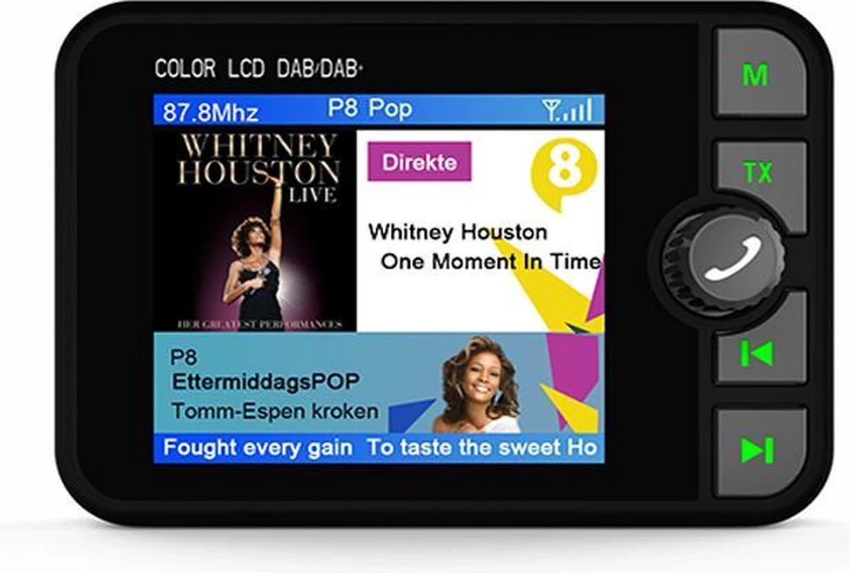 Auto DAB / DAB + Radioadapter 2,4 "LCD Bluetooth FM-zender Handsfree Bellen Carkit MP3-speler Muziekontvanger, Draagbare Digitale Radio Met USB-poort / SD-kaart / AUX-uitgang / DAB-antenne 8 Auto DAB / DAB + Radioadapter 2,4 "LCD Bluetooth FM-zender Handsfree Bellen Carkit MP3-speler Muziekontvanger, Draagbare Digitale Radio Met USB-poort / SD-kaart / AUX-uitgang / DAB-antenne - Afbeelding 6