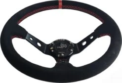 Reyhs - Deep Dish Sportstuur - Rood - 14" - Suede Leer - Race - Drift - Stuurnaaf -Auto-Onderdelenwinkel 1200x814 5
