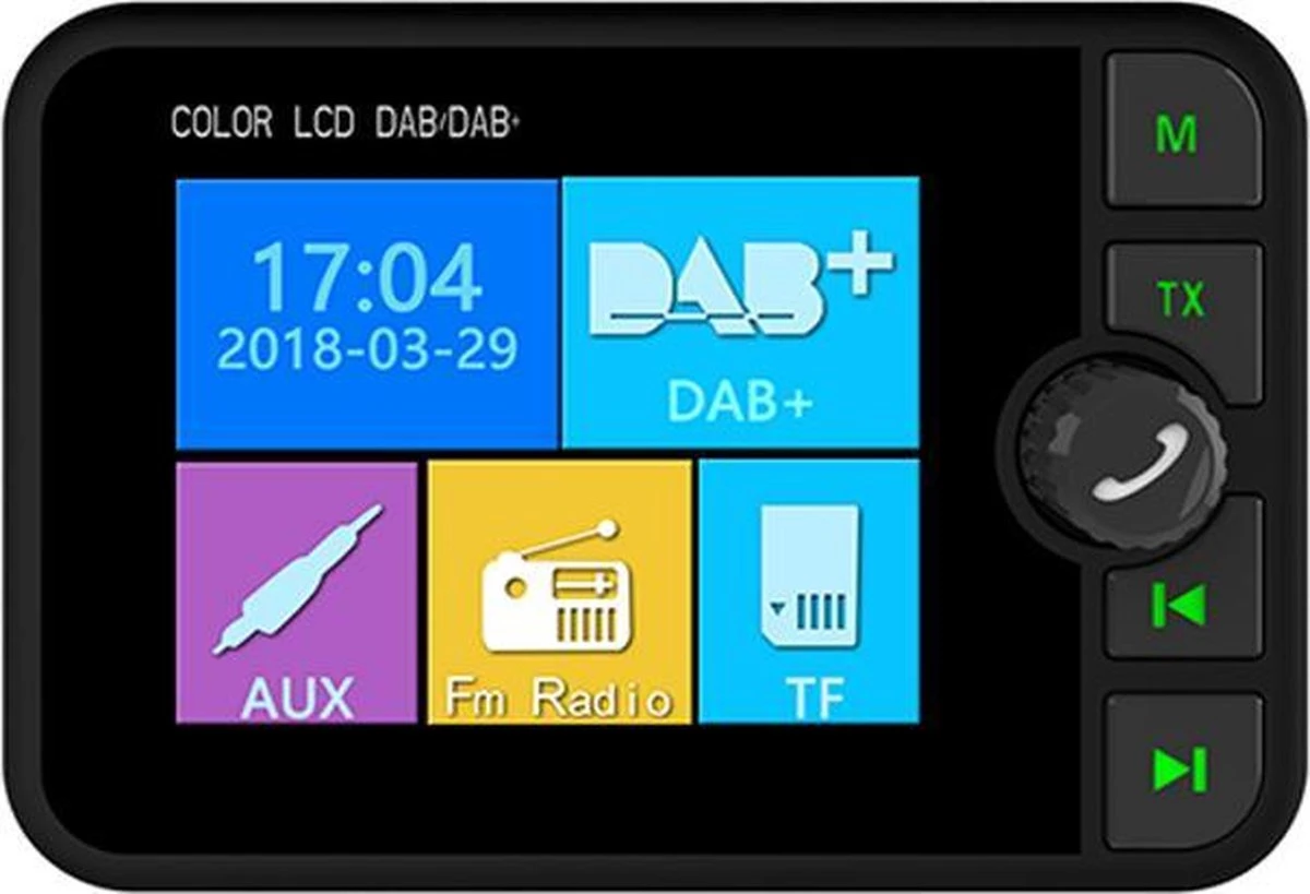 Auto DAB / DAB + Radioadapter 2,4 "LCD Bluetooth FM-zender Handsfree Bellen Carkit MP3-speler Muziekontvanger, Draagbare Digitale Radio Met USB-poort / SD-kaart / AUX-uitgang / DAB-antenne 3 Auto DAB / DAB + Radioadapter 2,4 "LCD Bluetooth FM-zender Handsfree Bellen Carkit MP3-speler Muziekontvanger, Draagbare Digitale Radio Met USB-poort / SD-kaart / AUX-uitgang / DAB-antenne