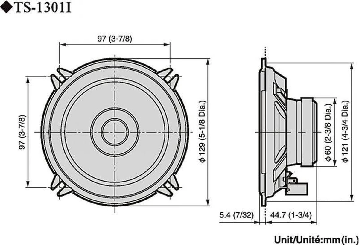 PIONEER TS-1301i - 13cm Autoluidsprekers - Dual Cone - Pasklaar Zonder Gril - 130 Watt 4 PIONEER TS-1301i - 13cm Autoluidsprekers - Dual Cone - Pasklaar Zonder Gril - 130 Watt - Afbeelding 2
