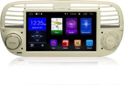 Fiat 500 Autoradio Beige | Draadloos Carplay | Android Auto