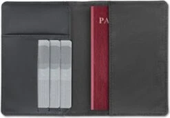 Etui Voor Paspoort Autopapieren En Pasjes RFID - Unisex - Canvas Zwart