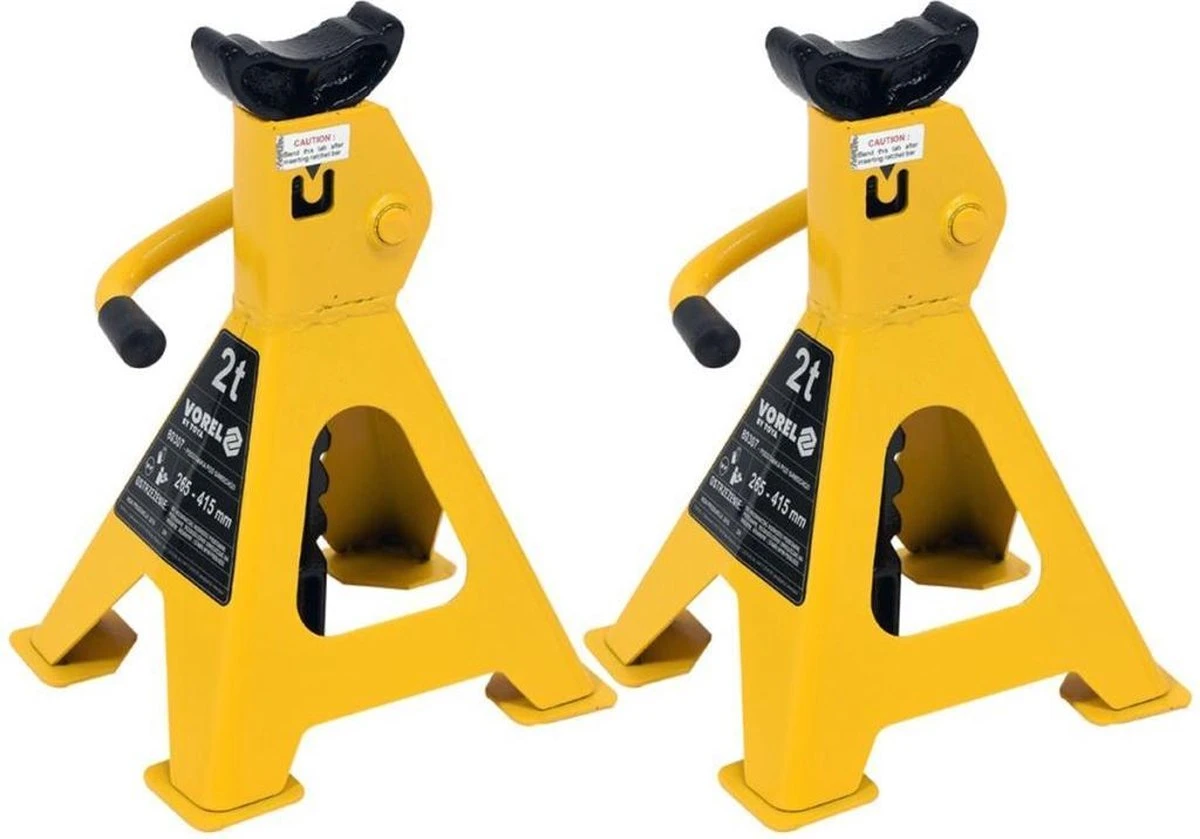 VOREL Assteunen- 2 Stuks - Capaciteit 2 Ton 4 VOREL Assteunen- 2 Stuks - Capaciteit 2 Ton - Afbeelding 2