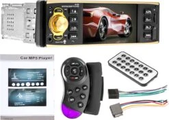 TechU™ Autoradio T92 – 1 Din Met Afstandsbediening & Stuurwielbediening – Goud Zwart – Bluetooth – AUX – USB – SD – FM Radio – Handsfree Bellen – Ingang Achteruitrijcamera -Auto-Onderdelenwinkel 1200x850 3