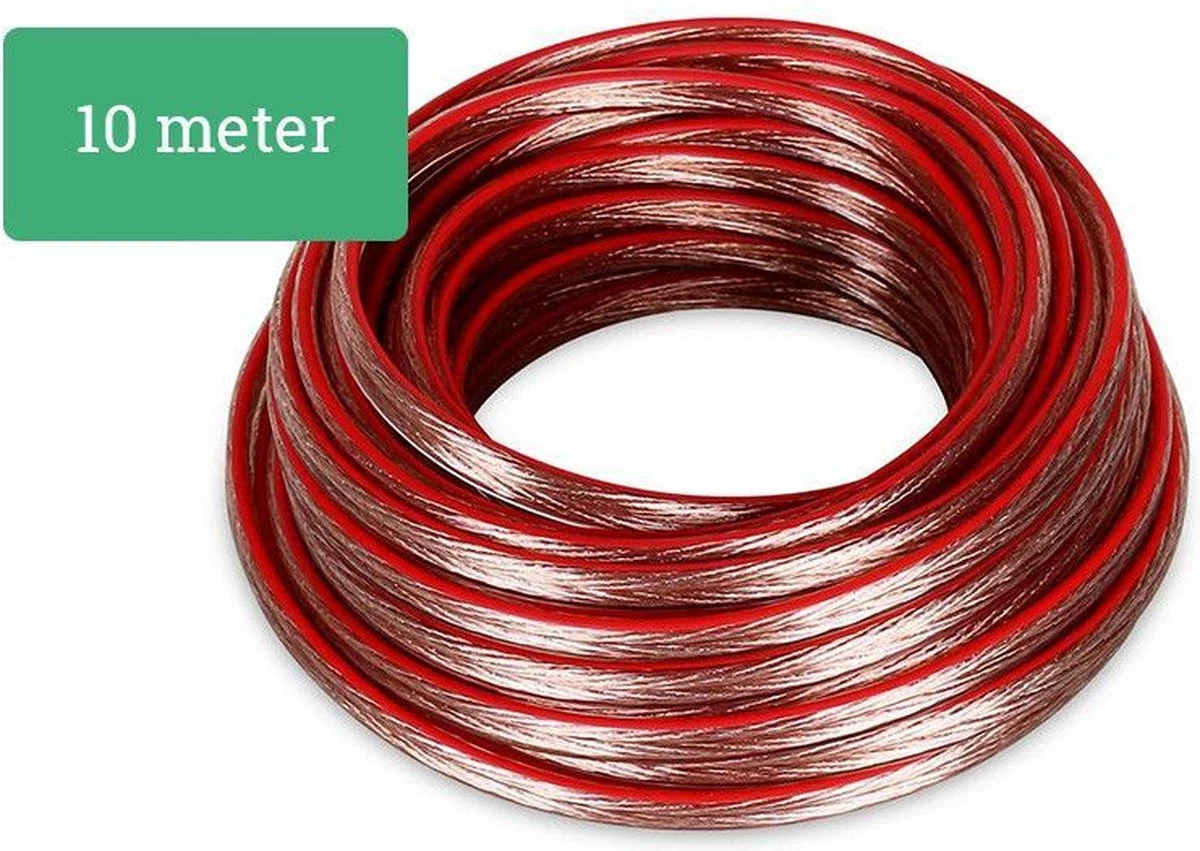 Luidsprekerkabel - PD Connex Rol Van 10 Meter 1.5mm2 Luidsprekerkabel - Transparant 4 Luidsprekerkabel - PD Connex Rol Van 10 Meter 1.5mm2 Luidsprekerkabel - Transparant - Afbeelding 2