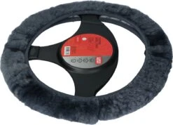 Carpoint Stuurhoes Auto - Schapenvacht Antraciet - Voor Sturen Met Een Diameter Van 37-39 Cm -Auto-Onderdelenwinkel 1200x864