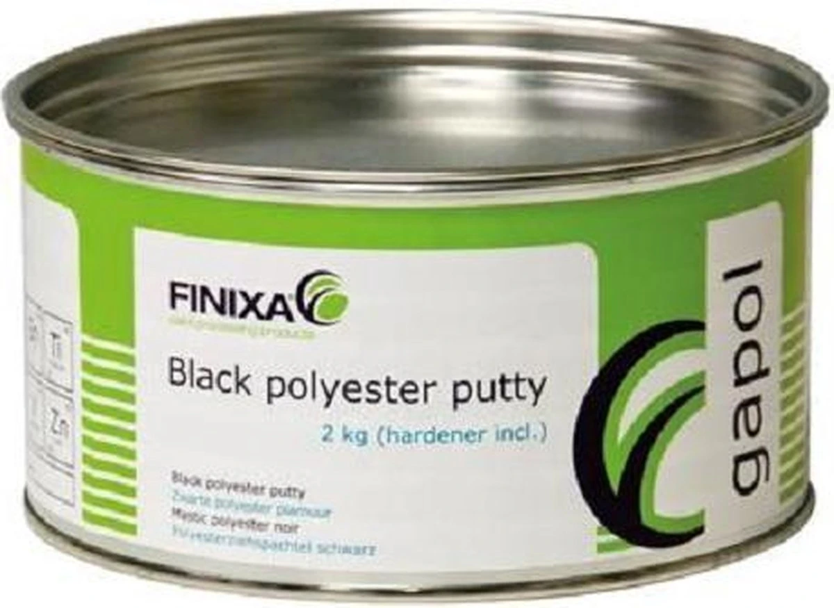 GAPOL Polyester Plamuur + Verharder - Zwart 5 GAPOL Polyester Plamuur + Verharder - Zwart - Afbeelding 3