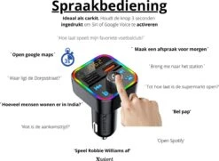 Bluetooth FM Transmitter - Autolader - Bluetooth Carkit - Handsfree - Muziek Streamen - Bluetooth 5.0 En USB 3.0 Quick Charge - Handsfree Bellen - Extra Grote Microfoon - Extra Bass - Telefoon Opladen - Spraakbediening -Auto-Onderdelenwinkel 1200x877 8